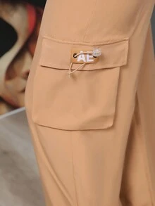 Women Pants - Lạc đà - Xem 5
