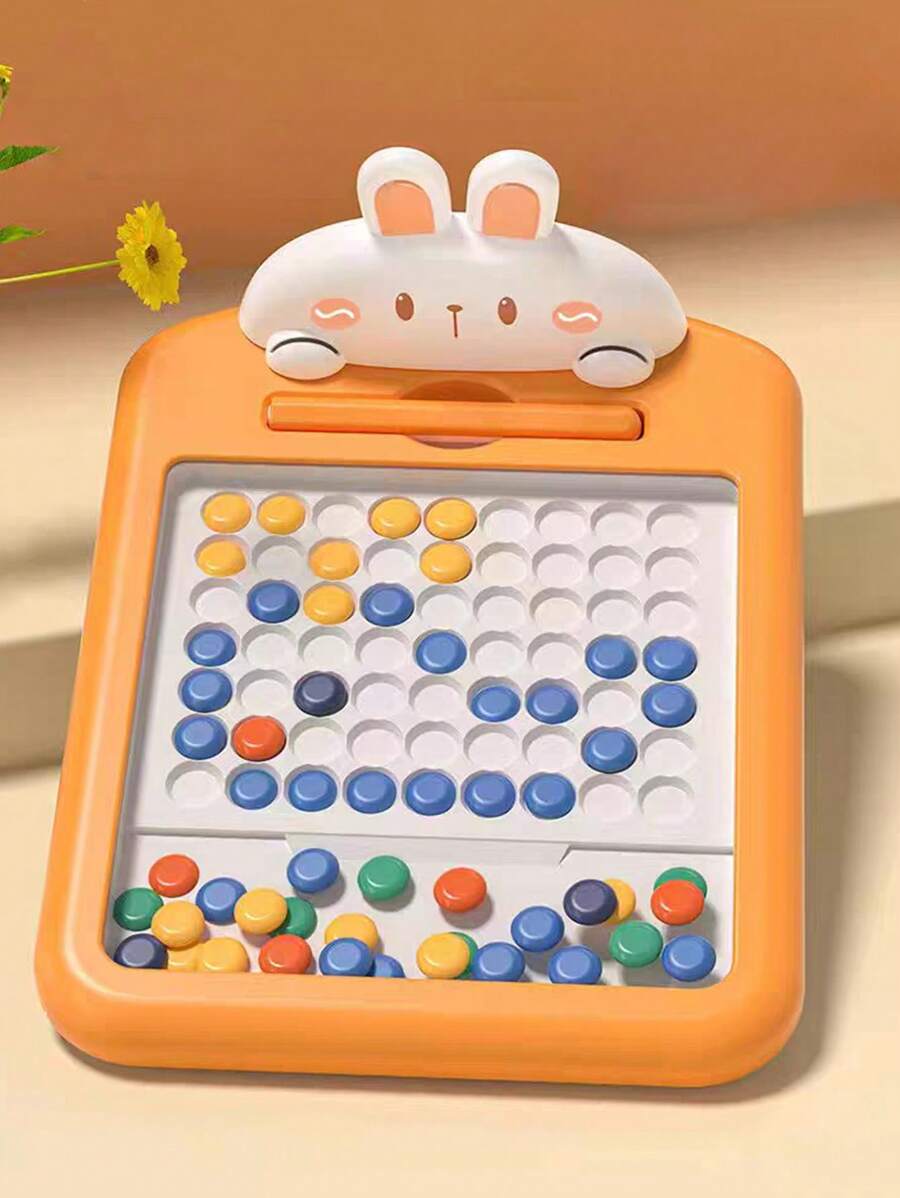 1入隨機顏色&風格小兔子磁性書寫板,用於儿童早期教育、大腦發育、diy藝術玩具 - 彩色 - 查看 1