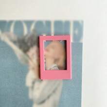 冰箱磁鐵相框,可顯示3英寸照片,與富士菲林instax兼容,非常適合家庭照片回憶 - 玫紅色 1個 - 查看 4