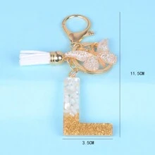 1 móc khóa sáng tạo kèm đá chữ cái, phụ kiện nhựa, tua rua hình bướm, mặt dây chuyền chữ cái, móc khóa cho bé gái, phụ kiện ô tô, túi xách, phụ kiện học đường, phong cách Goth Y2k dễ thương, phụ kiện túi xách, dây đeo có ngăn đựng thẻ, phụ kiện ô tô, túi xách, móc khóa - Nhiều màu - Xem 28