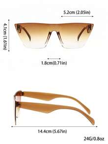 4pcs Men's Fashion Cat-Eye Glasses - Multicolor - View 6