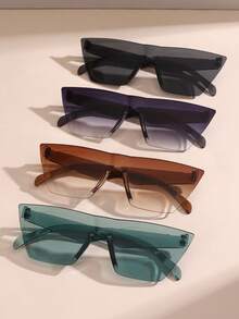 4pcs Men's Fashion Cat-Eye Glasses - Multicolor - View 2