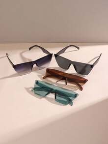 4pcs Men's Fashion Cat-Eye Glasses - Multicolor - View 4