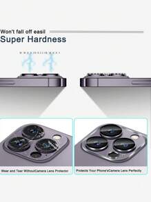 4 件全覆盖保护玻璃适用于 Apple 11 12 13 Pro Max 相机保护膜适用于 Apple 13 14 15 Pro Plus HD 不影响夜间 - 無色 - 查看 4