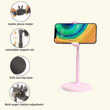 1只粉色創意和可愛的兔子形狀桌面手機架,帶有可調節和可旋轉支架 - 粉色 - 查看 2
