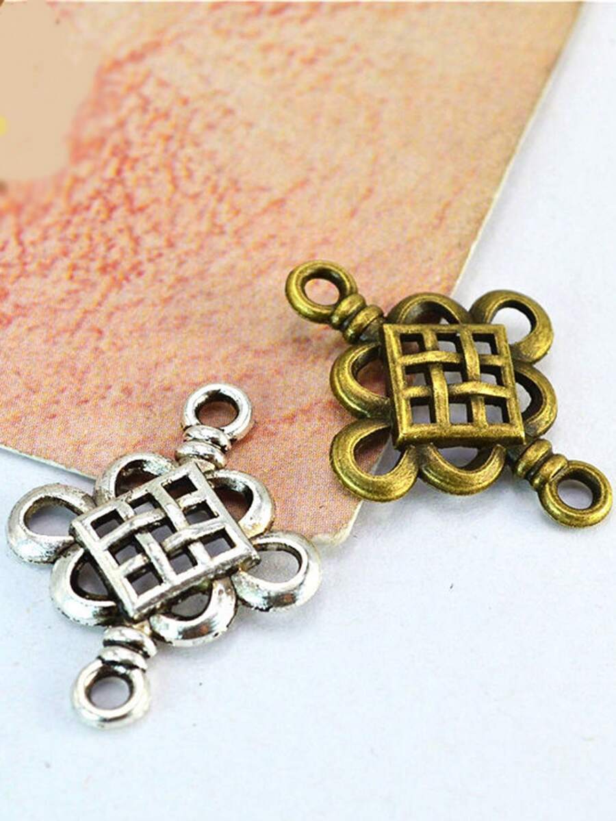 50入組合金製結吊飾,具有精美花紋,diy裝飾配件適用於春節賀卡、紅包、派對邀請 - A2105 - 查看 1