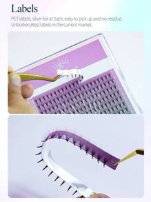 Song Lashes Premade Fans Pointy Base  Eyelash Extensions Lashes False Eyelashes  Makeup  Individual Lashes Lash Clusters,Eye Lash Clusters,Individual Eyelashes,Lashes,Fake Lashes - Black - View 7