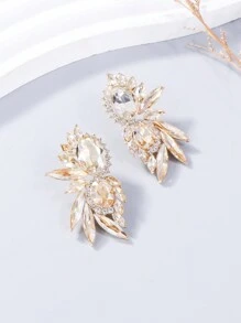 juran 1 Par Aretes De Vidrio Con Diamantes De Imitación Para Mujeres, Hermoso Regalo De Joyería Para La Noche De Cita