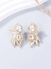 juran 1 Par Aretes De Vidrio Con Diamantes De Imitación Para Mujeres, Hermoso Regalo De Joyería Para La Noche De Cita