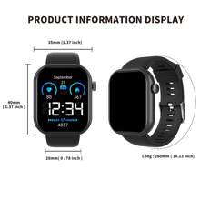 2.01吋智能手錶男女通用,無線通話提醒,音樂播放,多功能運動手錶 - 金色 - 查看 3