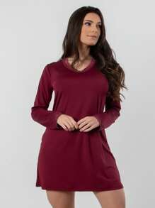 Women Nightgowns & Sleepshirts - Màu Đỏ Sâu - Xem 1