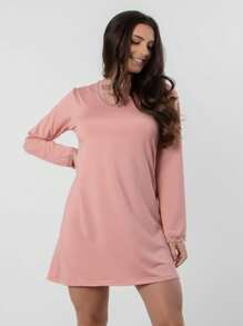 Women Nightgowns & Sleepshirts - Rosa Pálido - Ver 1