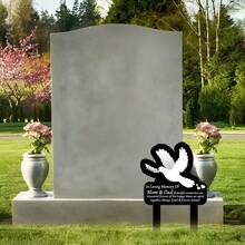 室外家庭花園紀念牌,墓地,父母紀念和懷念裝飾 - 黑色 - 查看 4