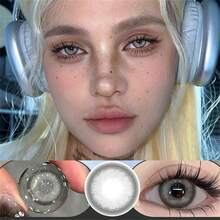 Morningcon Lost Mermaid Gray Gray Colored Contact Lenses For Eyes Natural Contact Lens Big Beauty Pupil Degrees Prescription Myopia - Grey - View 5