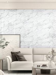 10pcs 0.9㎡ White Marble Imitation Tile Stickers Wall Decoration Background Waterproof & Moisture-Proof Self-Adhesive Aluminum-Plastic Board Wall Stickers, Renovation Stickers Peel Wall Panels, Wall Paper, Wallpapers, Spring Decoration Items Refresh Your Home, Festival Decoration Stickers Gifts Birthday Graduation