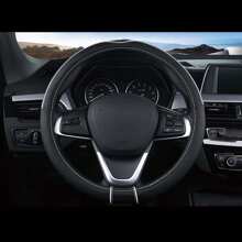 1pc Blue New Style Car Steering Wheel Cover, Unisex, Slip-Proof And Sweat-Absorbent, Year Round Suitable, Car Interior Accessory, Car Parts - Blue - View 8