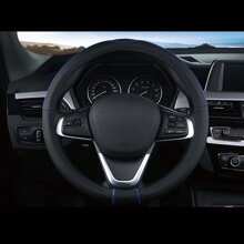 1pc Blue New Style Car Steering Wheel Cover, Unisex, Slip-Proof And Sweat-Absorbent, Year Round Suitable, Car Interior Accessory, Car Parts - Blue - View 7