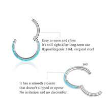 1 件透明蛋白石鼻环圈式海螺环软骨耳环耳钉 1.2 毫米粉色耳珠耳屏耳轮耳环 Rook 16G 铰链节段环金肚环、乳头环、鼻中隔环眉环唇环耳垂耳环细耳轮 6 毫米 8 毫米 10 毫米女士和男士身体穿孔首饰适合女孩的礼物 - Rose Gold with Pink Opal - 查看 5