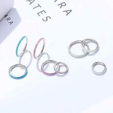 1 件透明蛋白石鼻环圈式海螺环软骨耳环耳钉 1.2 毫米粉色耳珠耳屏耳轮耳环 Rook 16G 铰链节段环金肚环、乳头环、鼻中隔环眉环唇环耳垂耳环细耳轮 6 毫米 8 毫米 10 毫米女士和男士身体穿孔首饰适合女孩的礼物 - Rose Gold with Pink Opal - 查看 6