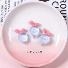 3入組混合透明水果系列樹脂diy珠寶配件,適用於奶油膠手機殼材料,包括櫻桃、菠蘿、南瓜 - 彩色 - 查看 7