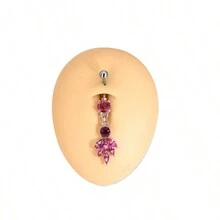 1PC Austria Crystal Body Button Rings Cute Goldfish Navel Piercing Anti-Allergic Piercing Nombril Body Jewelry - Baby Blue - View 4