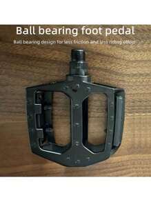 1 Pair Mountain Bike Pedals, Aluminum Alloy Bearing Pedals, Cycling Accessories For Road Bike - Black - View 7