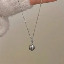 1 件灰色人造珍珠吊墜項鍊適合女士日常佩戴 - 灰色珍珠 XL2032-2 - 查看 5