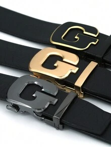 1 條男士腰帶,附字母 G 扣,採用特殊材質製成,寒冷冬季柔軟,適合商務、休閒、戶外穿著,多種顏色組合可供選擇 - 彩色 - 查看 3