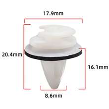 30入組9mm孔門板夾緊卡,適用於citroen C4 C5 C3和peugeot 206 207 208 308 407 408等車款配件 - 軍綠色 - 查看 4