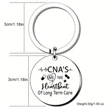 1件不鏽鋼原創情人節創意禮物鑰匙扣掛件護理鑰匙扣掛鉤 - 銀色 - 查看 1