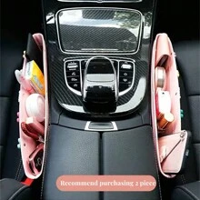 AD 1入組汽車座椅縫隙卡片耐磨汽車座椅間隙支架座椅縫隙收納袋座椅側邊收納盒汽車收納袋盒 - 黑色 - 查看 6