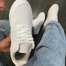 Women Wedge Sneakers - White - View 2