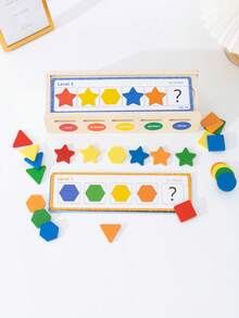 Shape And Color Recognition Matching Sorting Exercise Puzzle Toy For Kids - Multicolor - View 3