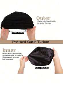 Quấn đầu rắn cho nam - màu đen - Xem 7