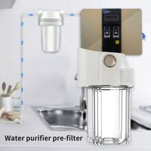 1入5英寸透明過濾瓶淨水器前置過濾器家用濾芯淨水器,適用於水龍頭、淋浴、洗衣機、熱水器等（2cm / 0.78英寸接口）,附送濾心 - 白色 - 查看 1