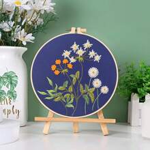 Diy Hand Embroidery Fragrant Flowers & Plants Material Kit, Multicolor - Multicolor - View 1