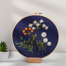 Diy Hand Embroidery Fragrant Flowers & Plants Material Kit, Multicolor - Multicolor - View 2