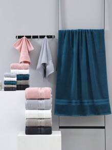 1pc Thickened Absorbent Satin Face/Hand/Bath/Beach Towel For Home Use - Pink - View 4