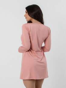 Women Nightgowns & Sleepshirts - Rosa Pálido - Ver 4