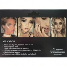 Pegatinas Desechables Doradas Para La Cara Con Diseño Clásico De Estrella Para Fiestas - Dorado - Ver 4