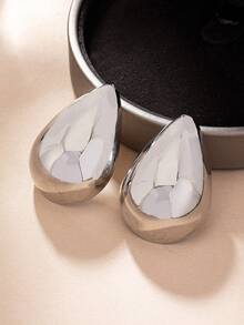 1對時尚優雅的淚滴形耳環,適合女士參加派對和送禮物 - 一對水滴耳釘 - 查看 5