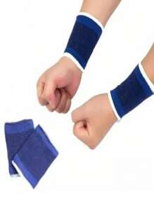 Munhequeira Protetor de Pulso Esportiva Para Academia Basquete Multiuso Universal - 2 PARES (4UNI) - Visão 2