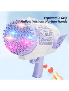 80 Hole Bubble Gun Summer Electric Bubble Machine Automatic Colorful Blower Maker Soap Toy Foroutdoor Sports Toys(Some Parts Are Sent Random) - Mint Green - View 4