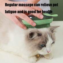 1入組芒果形矽膠寵物洗澡按摩刷 - 綠色 - 查看 5