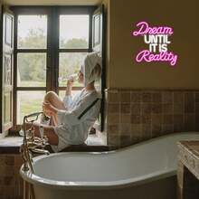 Dream Until It Is Reality Neon Led Sign, Letter Neon Sign Wall Decor, Neon Sign With Usb Powered For Bedroom, Office, Living Room, Study - Multicolor - View 6