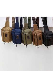 腰包 戶外運動跑步用腰袋 男女可配戴掛袋 手機迷你腰包 - 藏蓝色 - 查看 3