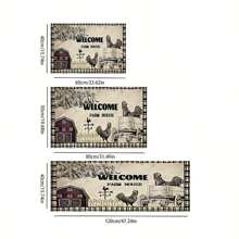 1pc Kitchen/Bathroom/Entrance/Foot Pad/Crystal Velvet Rug, Antislip Mat, Suitable For Living Room And Foyer(Random Color) - Retro Black Side Chicken - View 6