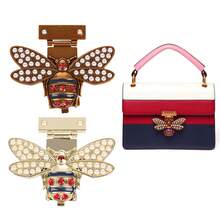 DIY Women Bee Metal Clasp Turn Twist Lock For Handbag Shoulder Bag Purse Gift - Bronze - View 3