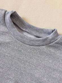 少年1件聖派翠克節時尚卡車與三葉草印花長袖運動衫，春秋冬季 - 灰色 - 查看 3