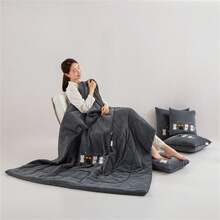 1pc New Style Cat Family Milk Velvet Thickened Pillow & Blanket Dual-Use Cushion Multi-Functional Carrying Blanket, Thickened Office Nap Pillow & Blanket - 100*150 - View 4